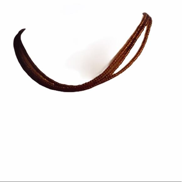 Hand Crafted Triple Strand Beaded Charm Necklace - Picture 4 of 6